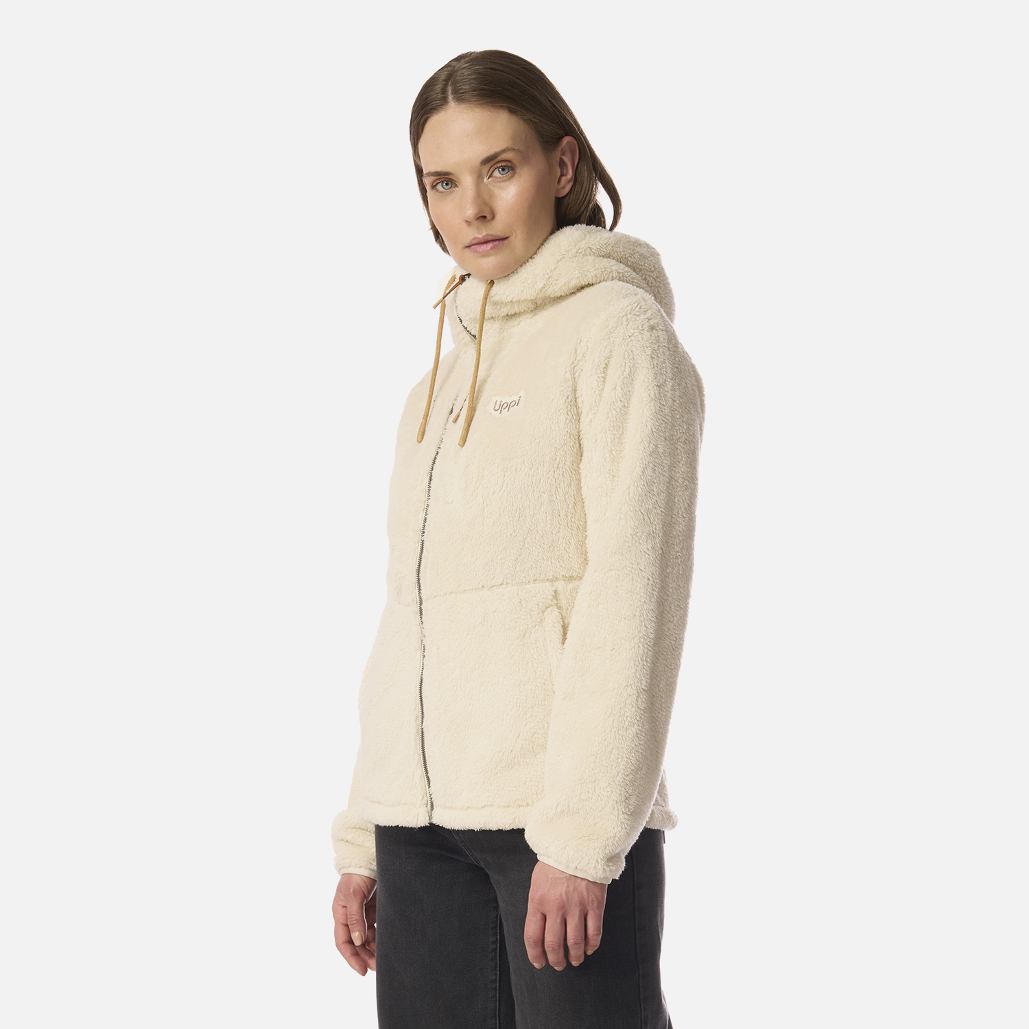 POLAR MUJER BEAR SHAGGY-PRO HOODY JACKET BEIGE LIPPI I26 - 2