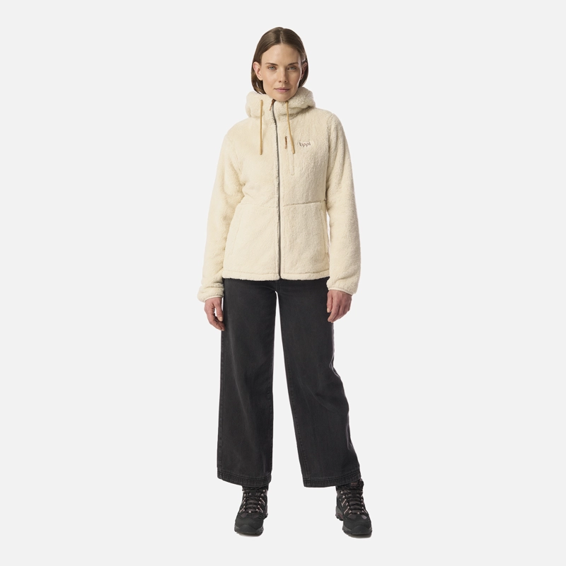 POLAR MUJER BEAR SHAGGY-PRO HOODY JACKET BEIGE LIPPI I26 - 6
