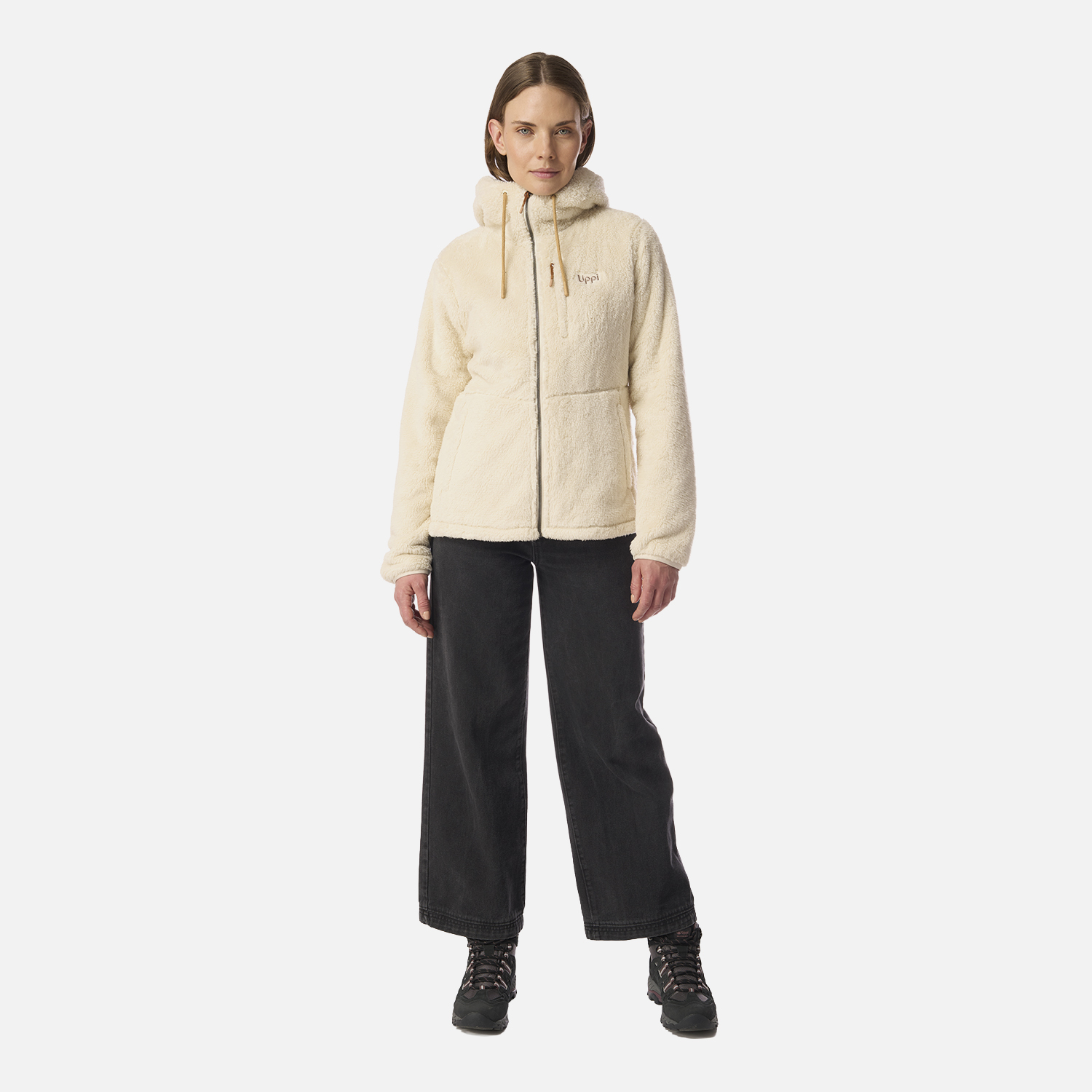 POLAR MUJER BEAR SHAGGY-PRO HOODY JACKET BEIGE LIPPI I26 - 6