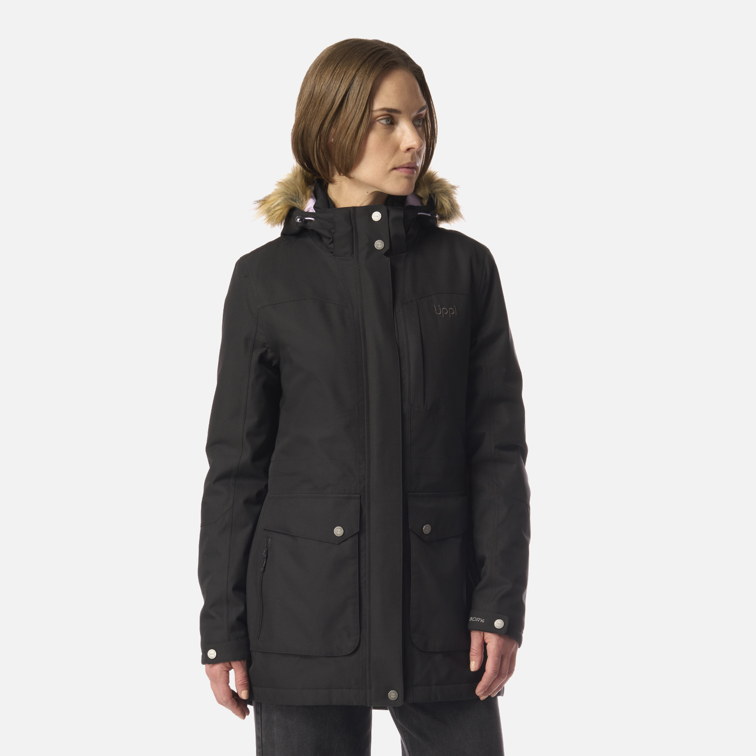 LIPPI CHAQUETA MUJER ROBLE B-DRY HOODY JACKET MELANGE NEGRO LIPPI I26