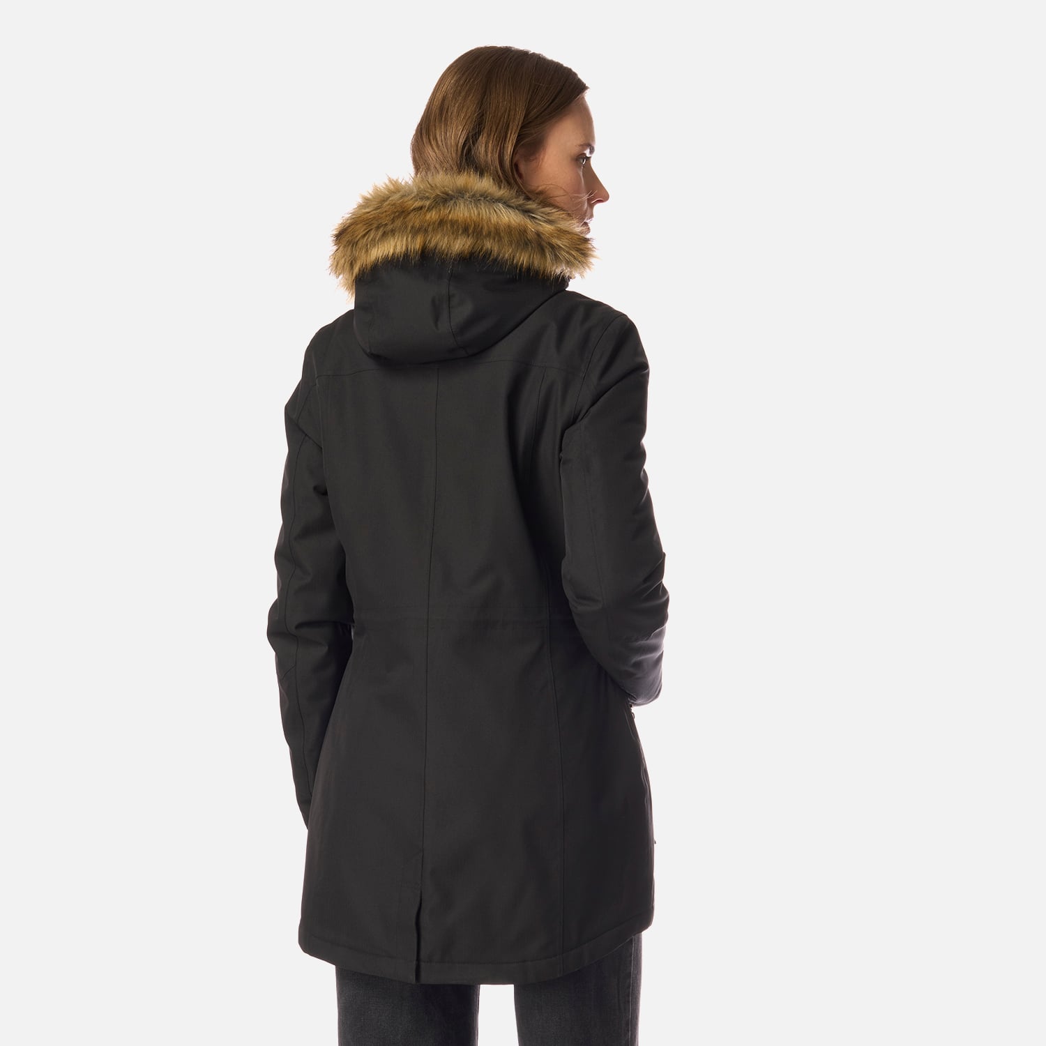 CHAQUETA MUJER ROBLE B-DRY HOODY JACKET MELANGE NEGRO LIPPI I26 - 3