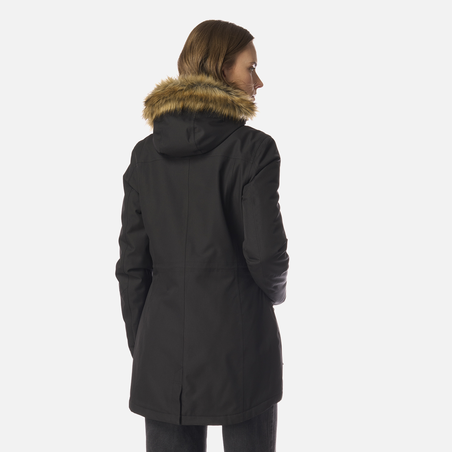 CHAQUETA MUJER ROBLE B-DRY HOODY JACKET MELANGE NEGRO LIPPI I26 - 3