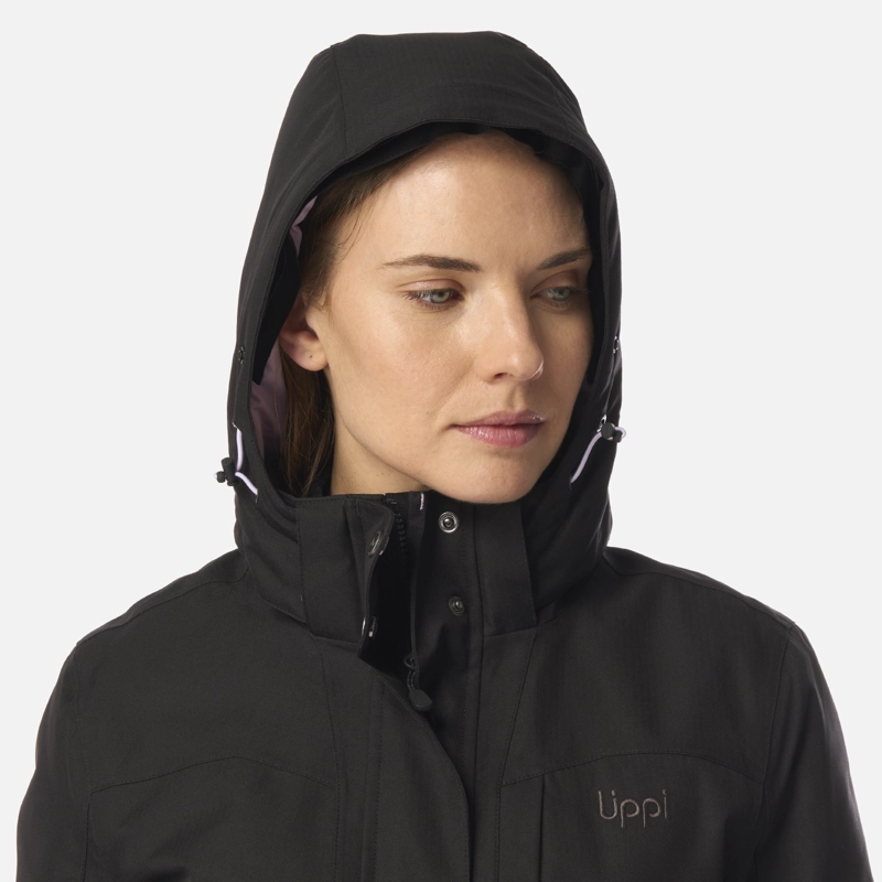 CHAQUETA MUJER ROBLE B-DRY HOODY JACKET MELANGE NEGRO LIPPI I26 - 6
