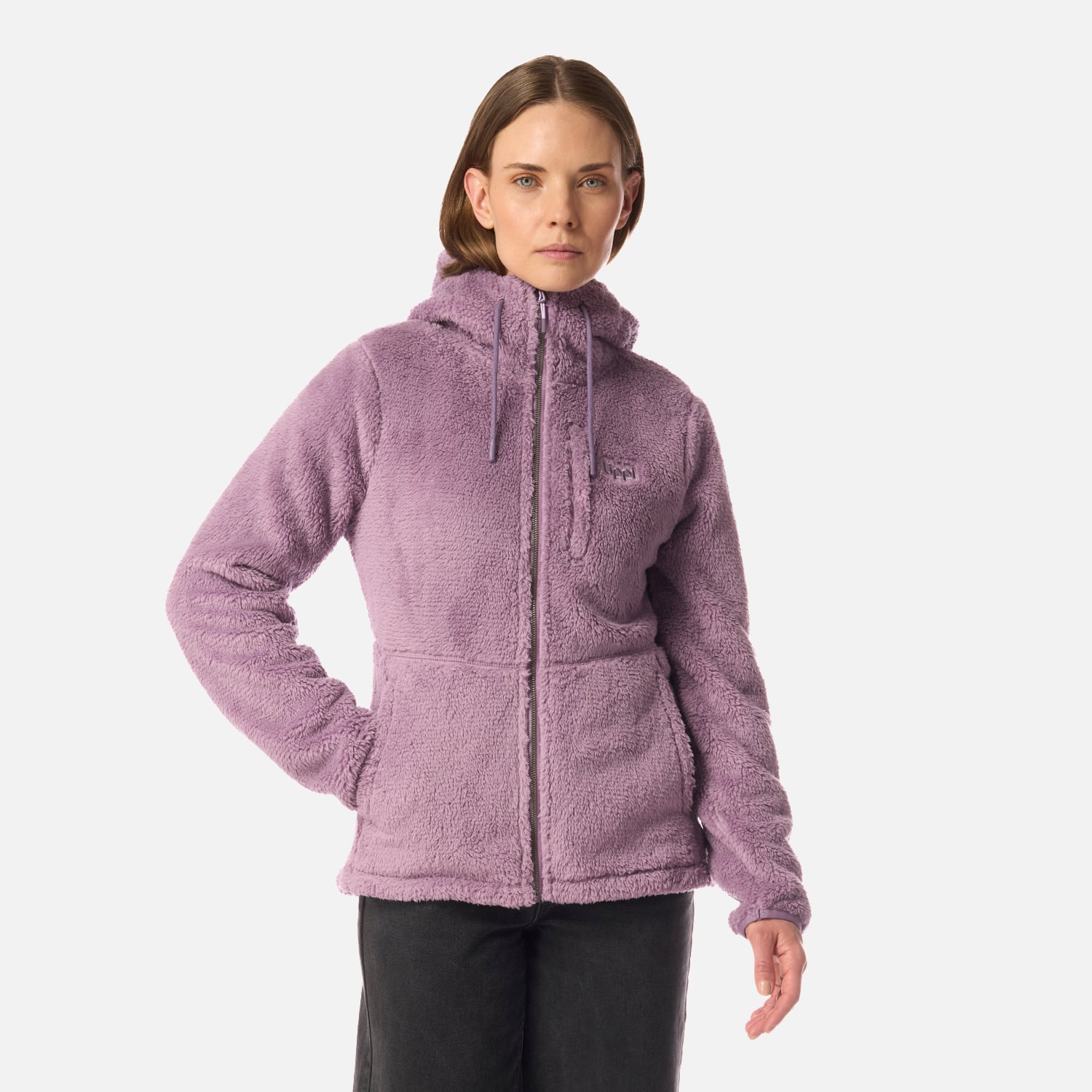 POLAR MUJER BEAR SHAGGY-PRO HOODY JACKET PURPURA CLARO LIPPI I26 - 1