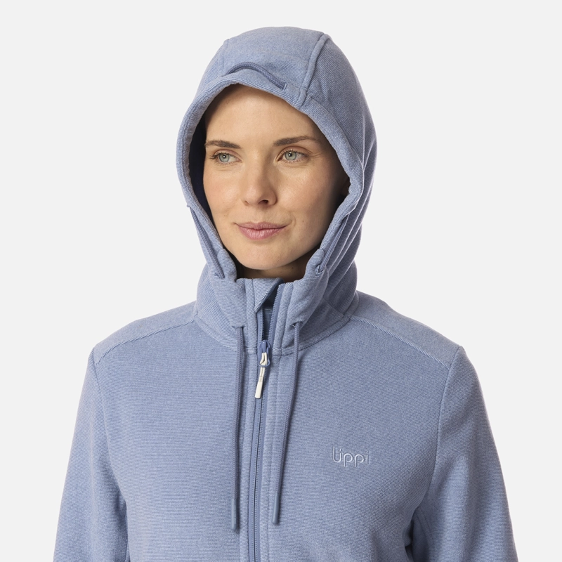 POLAR MUJER STRIPES NANO-F FULL ZIP HOODY AZUL PIEDRA LIPPI - 4