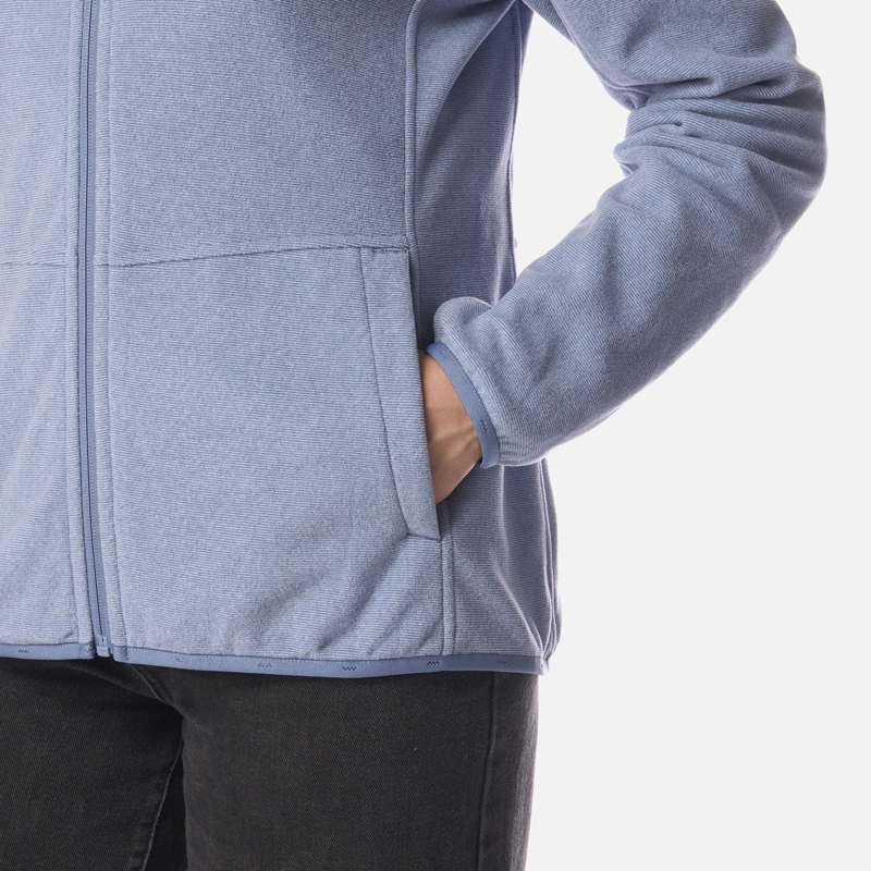 POLAR MUJER STRIPES NANO-F FULL ZIP HOODY AZUL PIEDRA LIPPI - 5