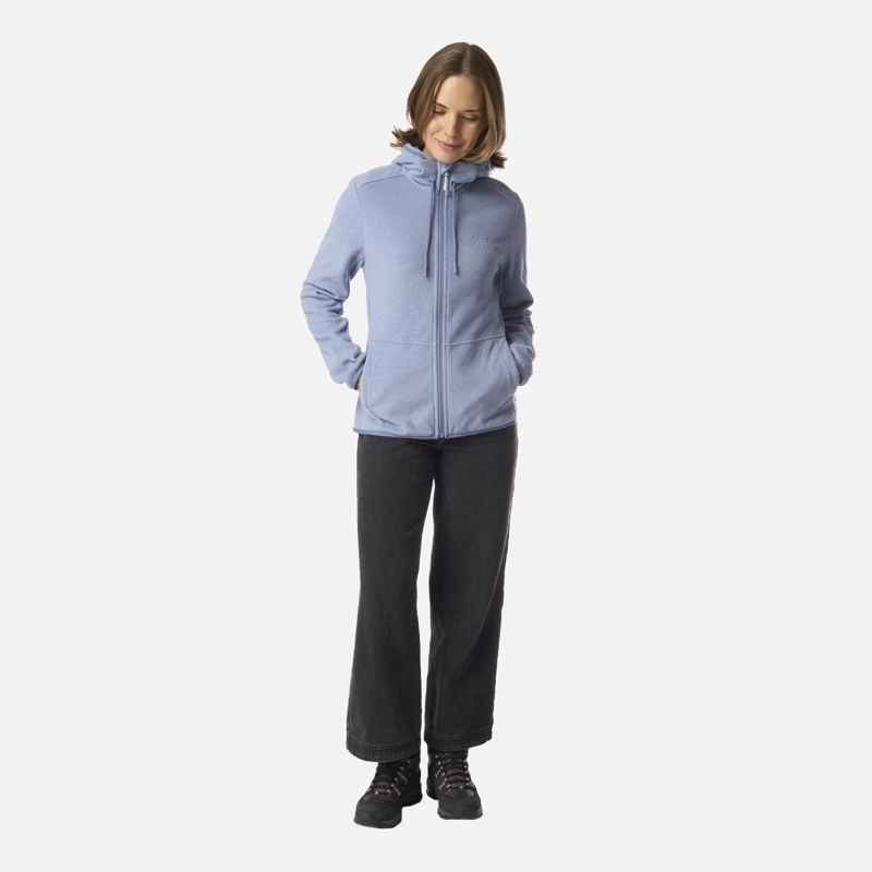POLAR MUJER STRIPES NANO-F FULL ZIP HOODY AZUL PIEDRA LIPPI - 6