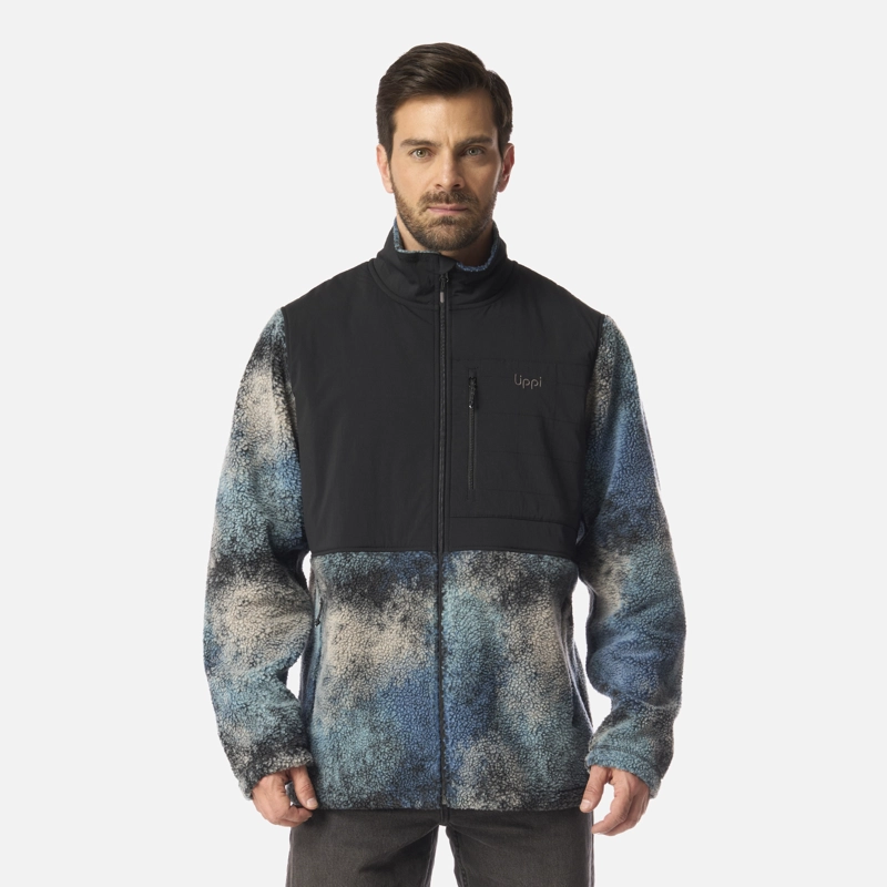 LIPPI POLAR HOMBRE GLACIAR SHERPA-PRO JACKET PRINT NEGRO LIPPI I26
