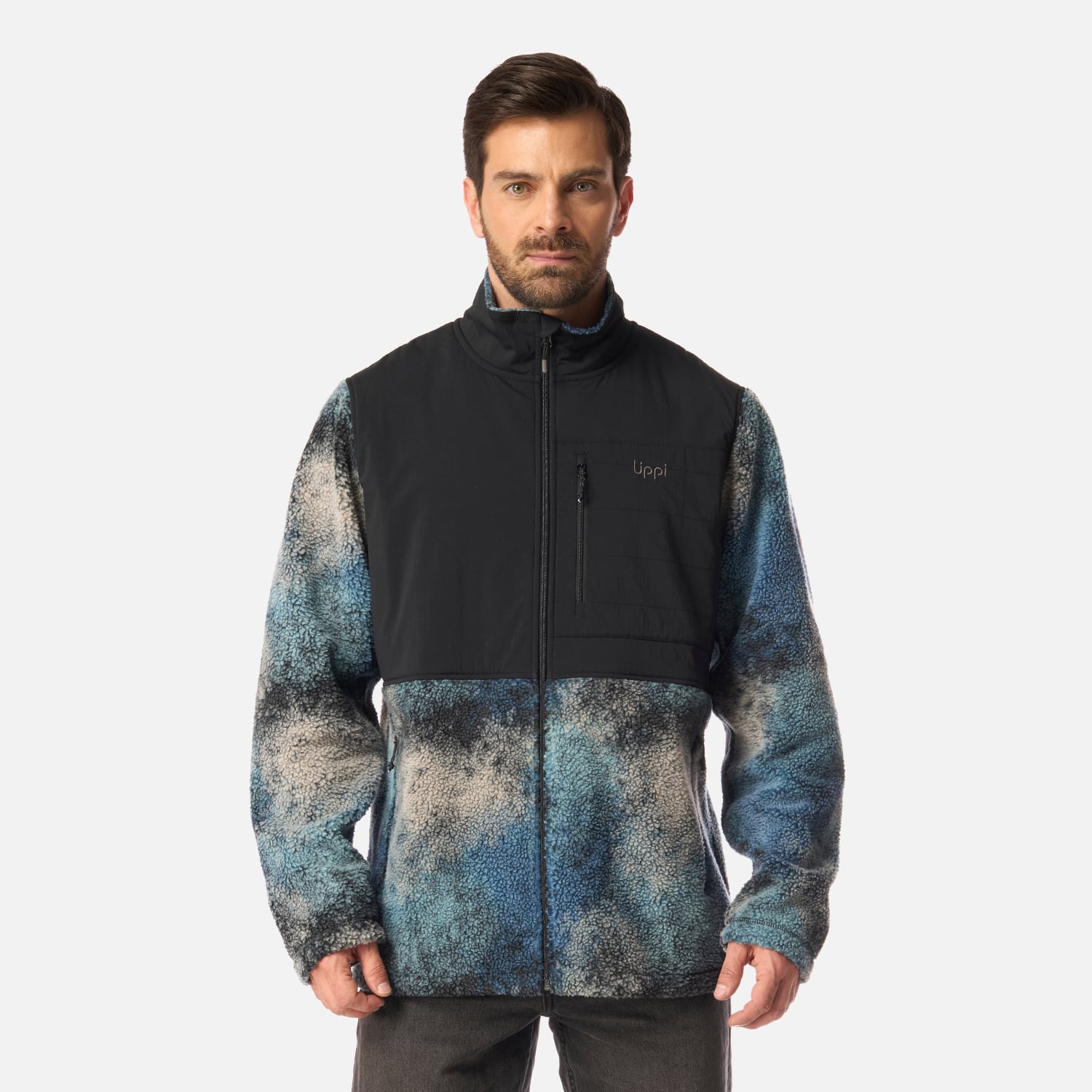 POLAR HOMBRE GLACIAR SHERPA-PRO JACKET PRINT NEGRO LIPPI I26 - 1
