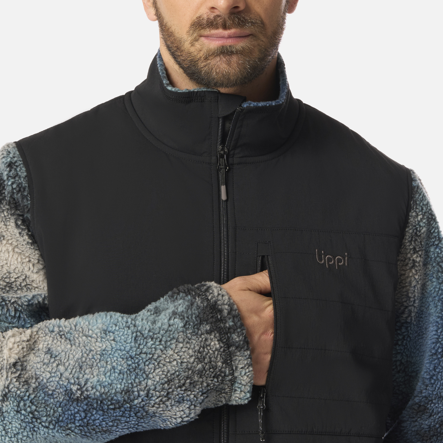 POLAR HOMBRE GLACIAR SHERPA-PRO JACKET PRINT NEGRO LIPPI I26 - 4