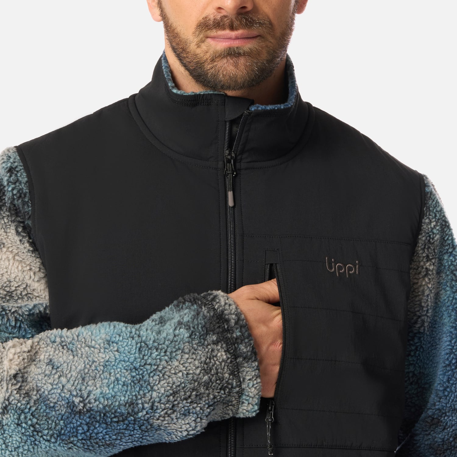 POLAR HOMBRE GLACIAR SHERPA-PRO JACKET PRINT NEGRO LIPPI I26 - 4