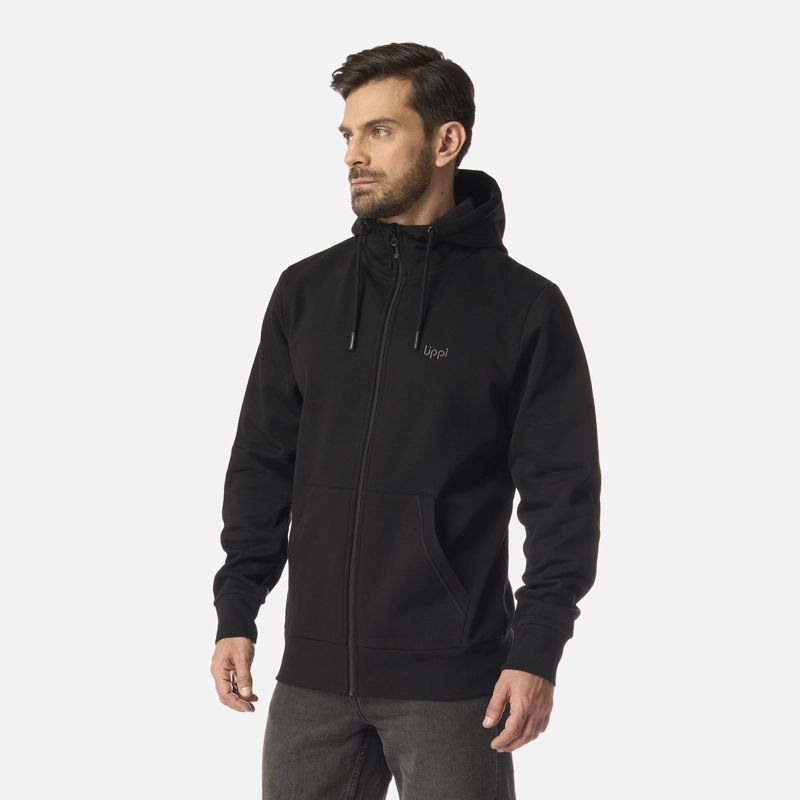 POLERON HOMBRE ULMO FULL ZIP HOODY SWEATSHIRT NEGRO LIPPI I26 - 2