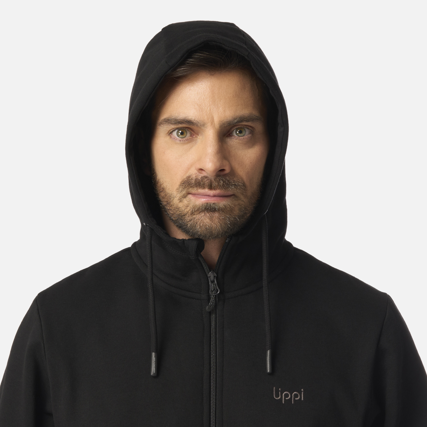 POLERON HOMBRE ULMO FULL ZIP HOODY SWEATSHIRT NEGRO LIPPI I26 - 4