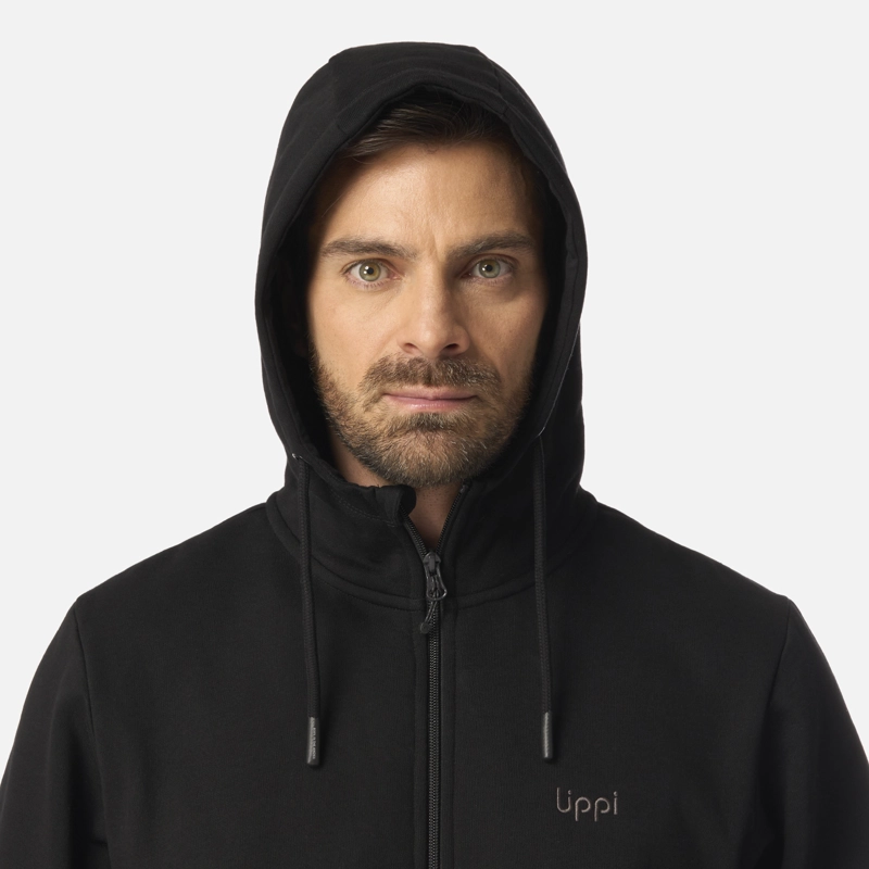 POLERON HOMBRE ULMO FULL ZIP HOODY SWEATSHIRT NEGRO LIPPI I26 - 4