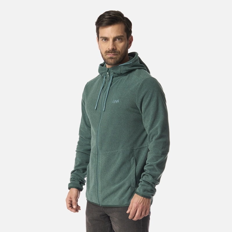 POLAR HOMBRE STRIPES NANO-F FULL ZIP HOODY PETROLEO LIPPI I26 - 2