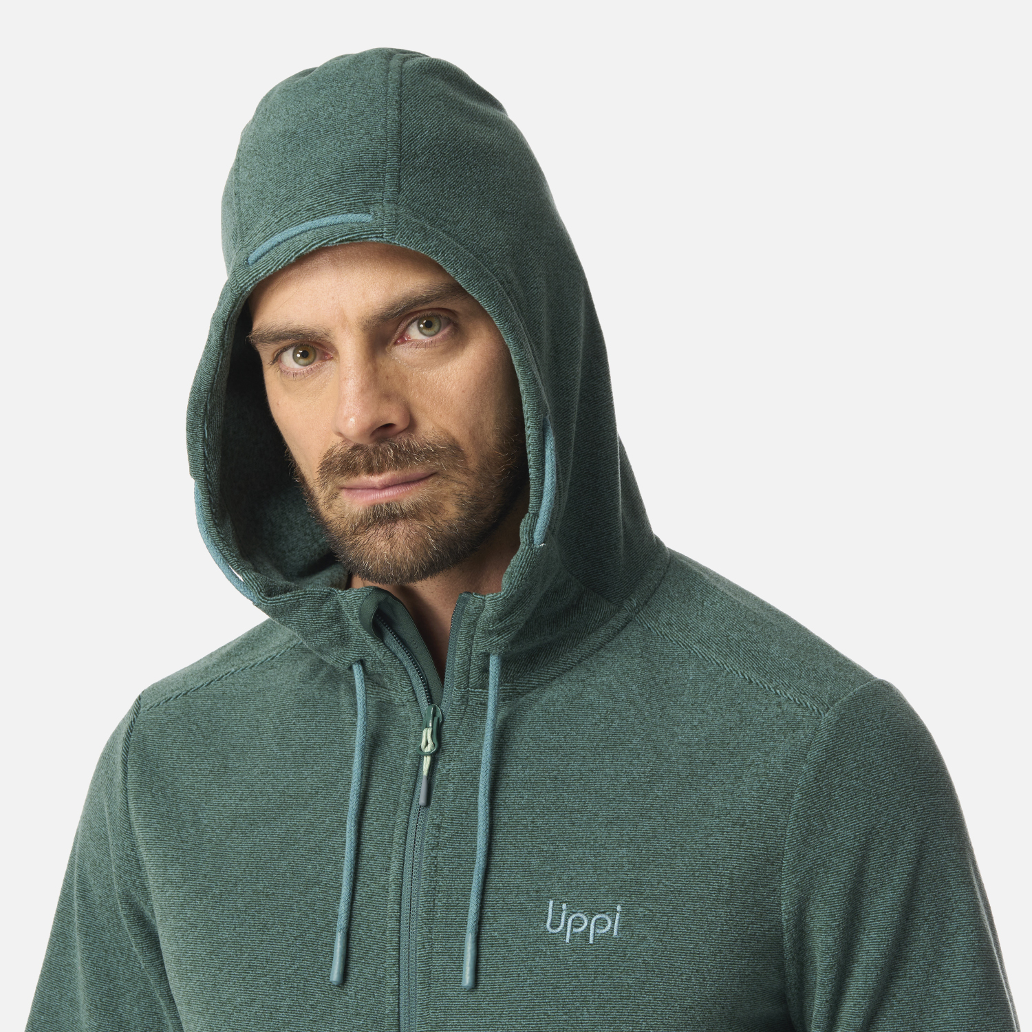 POLAR HOMBRE STRIPES NANO-F FULL ZIP HOODY PETROLEO LIPPI I26 - 4