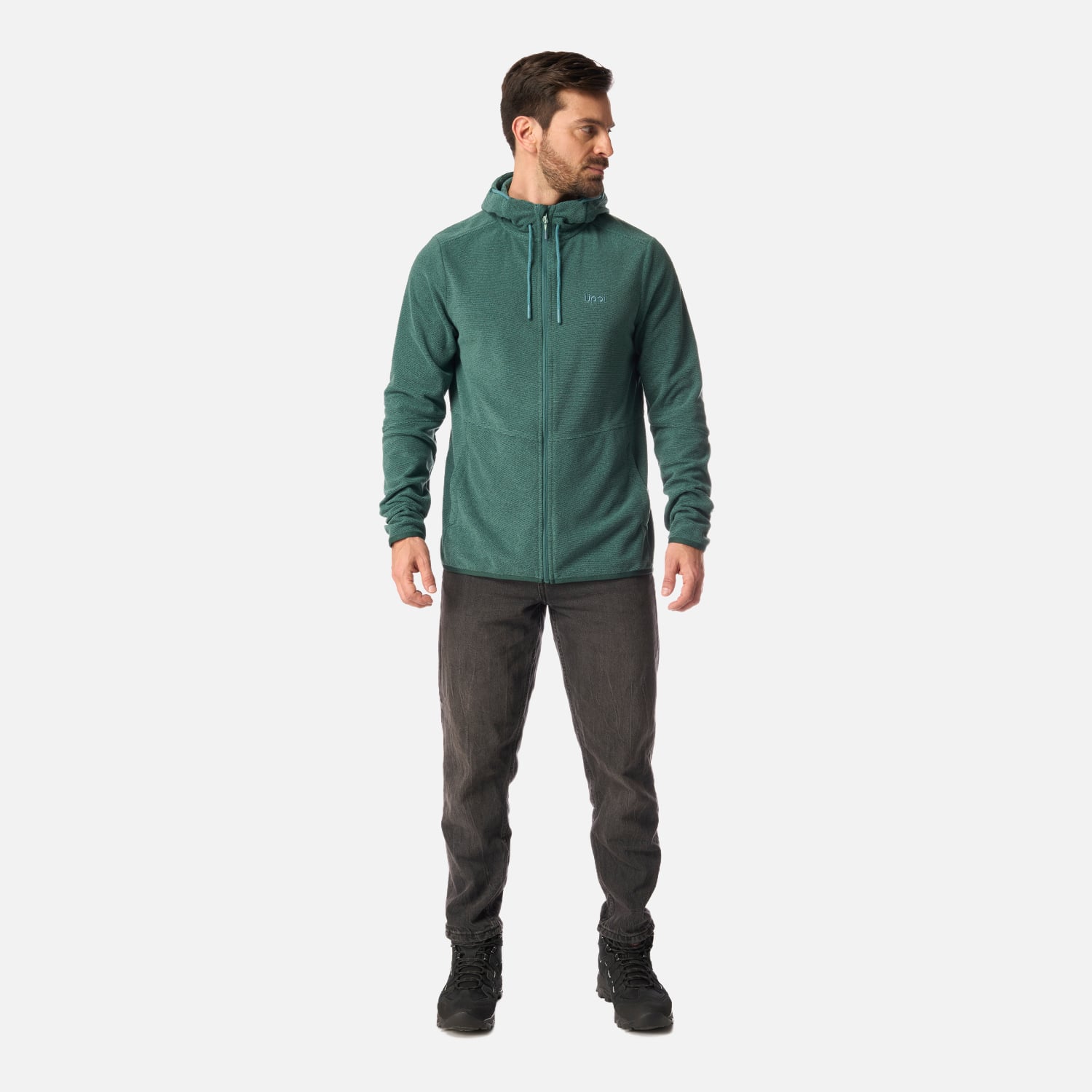 POLAR HOMBRE STRIPES NANO-F FULL ZIP HOODY PETROLEO LIPPI I26 - 6