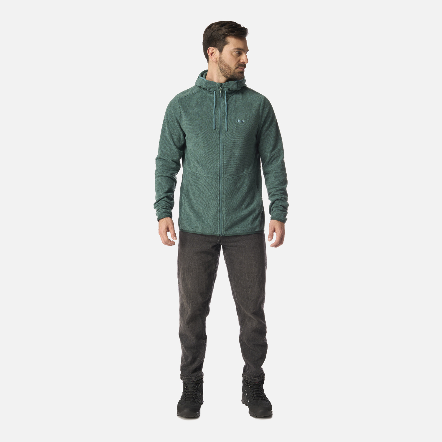POLAR HOMBRE STRIPES NANO-F FULL ZIP HOODY PETROLEO LIPPI I26 - 6