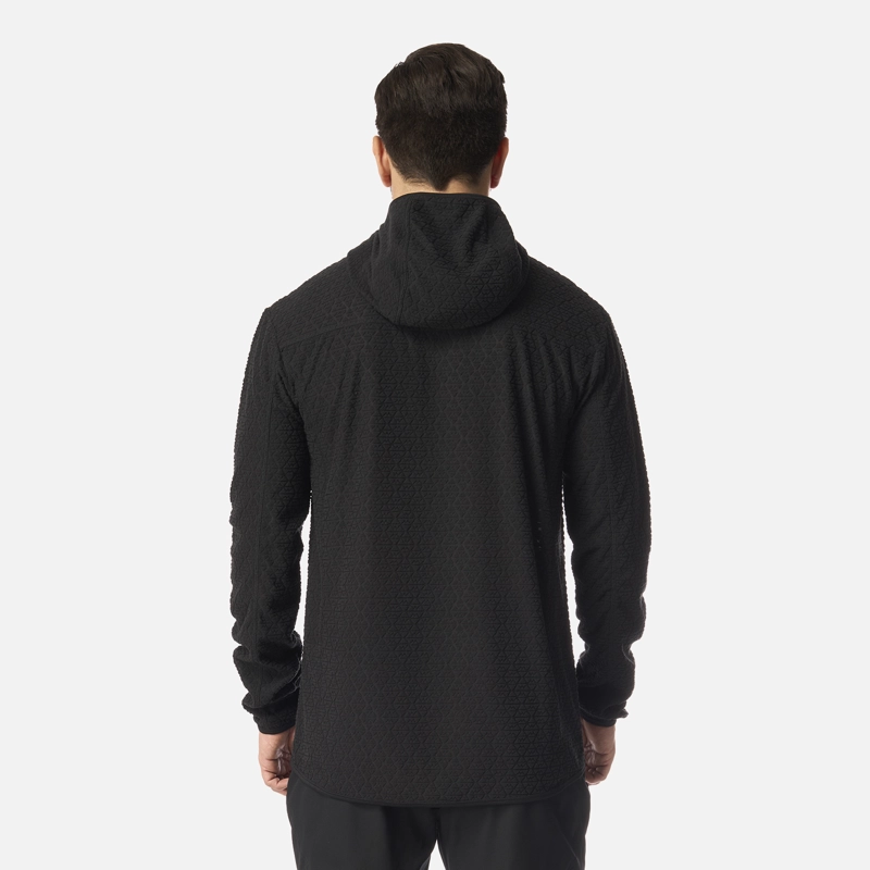 POLERON HOMBRE JACARANDA NANO-F 1/4 ZIP HOODY NEGRO LIPPI I26 - 3