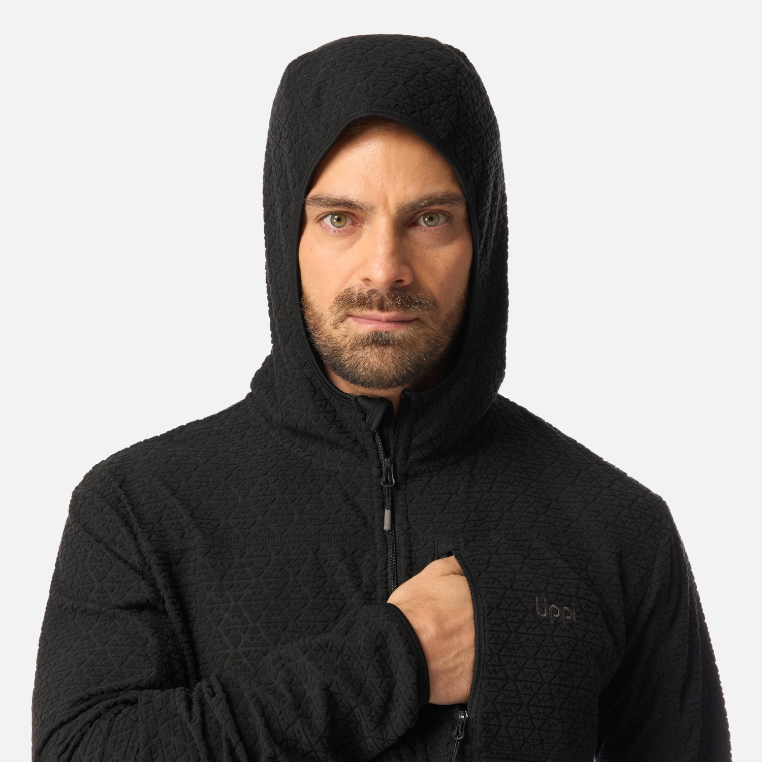 POLERON HOMBRE JACARANDA NANO-F 1/4 ZIP HOODY NEGRO LIPPI I26 - 4