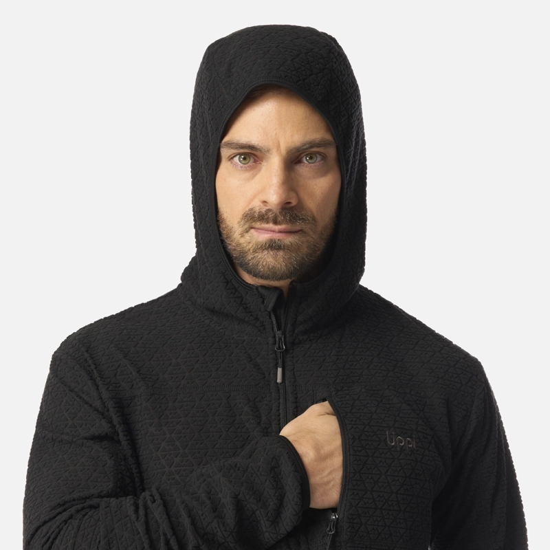 POLERON HOMBRE JACARANDA NANO-F 1/4 ZIP HOODY NEGRO LIPPI I26 - 4