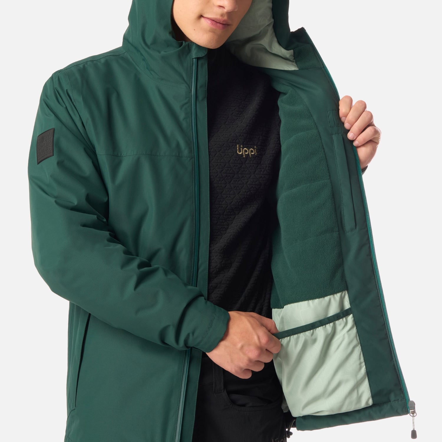 CHAQUETA TEEN BOY COLD PLACE B-DRY HOODY JACKET PETROLEO LIPPI I26 - 8