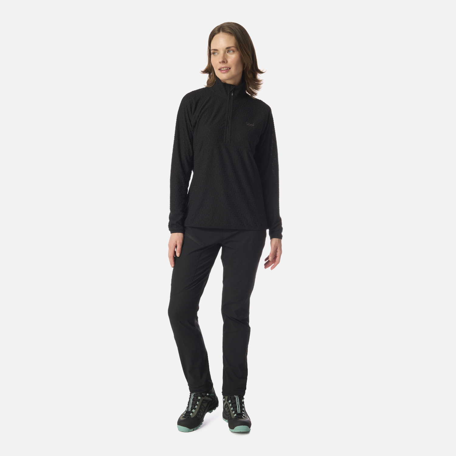 PANTALON MUJER LENNOX Q-DRY SLIM FIT PANTS NEGRO LIPPI I26 - 9