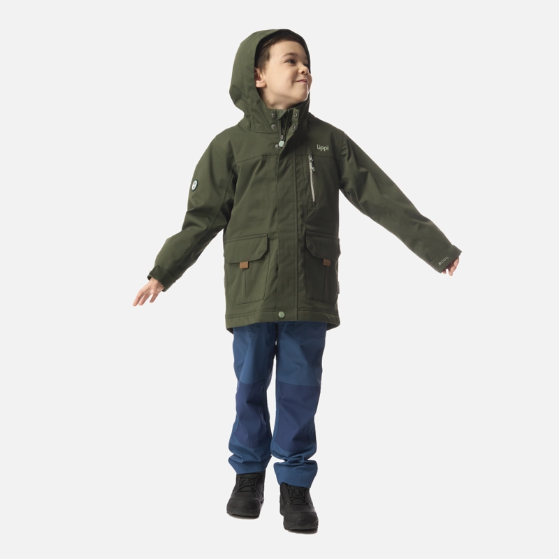 CHAQUETA NIÑO ROBLE B-DRY HOODY JACKET VERDE MILITAR LIPPI I26 - 5