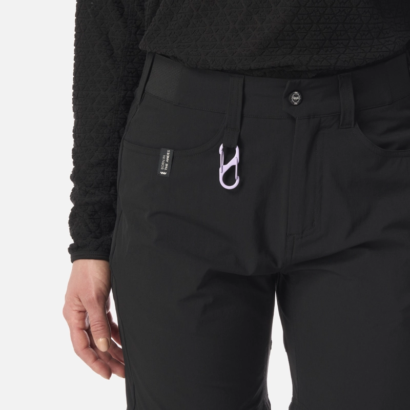 PANTALON MUJER LENNOX Q-DRY MIX-2 PANTS NEGRO LIPPI - 5