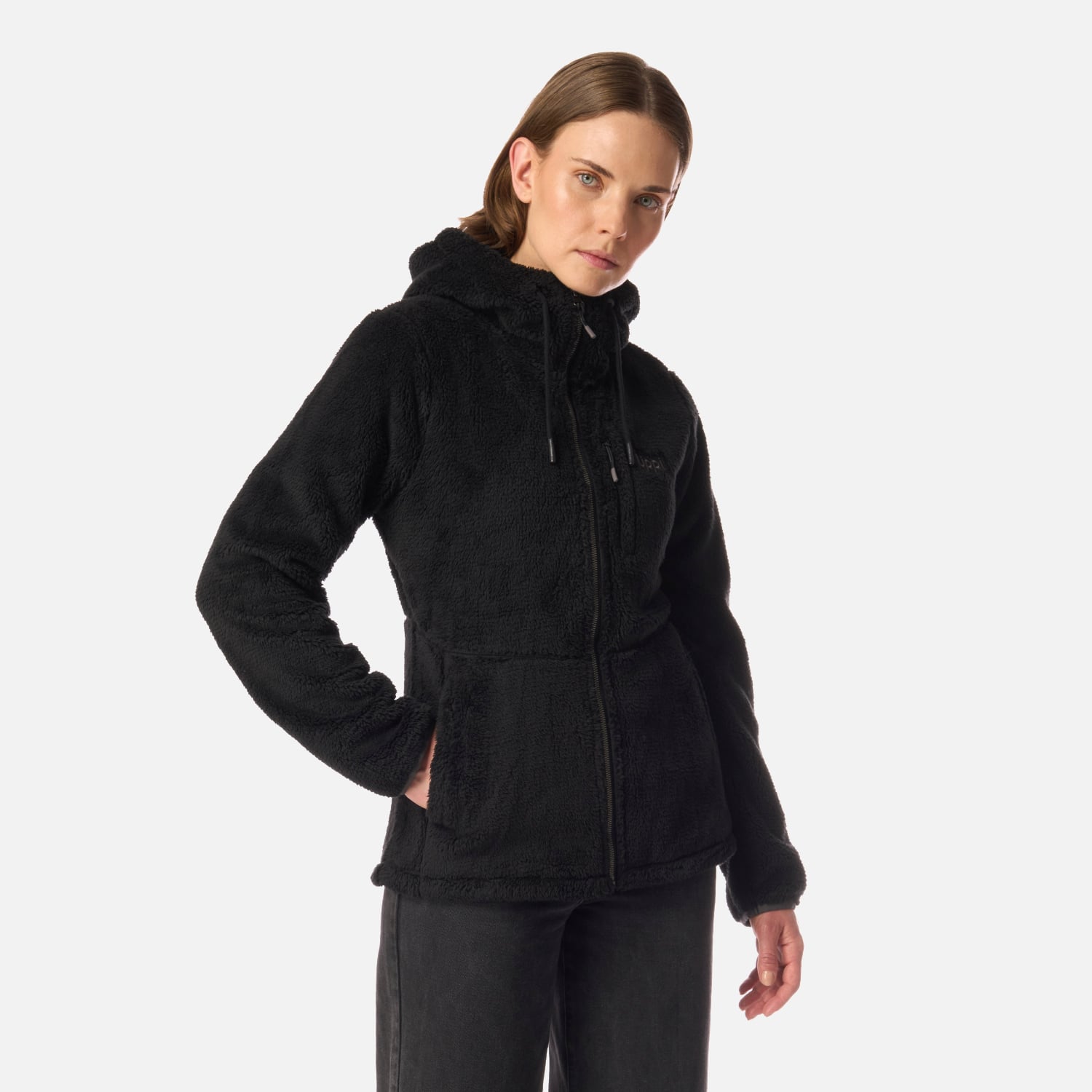 POLAR MUJER BEAR SHAGGY-PRO HOODY JACKET NEGRO LIPPI I26 - 1