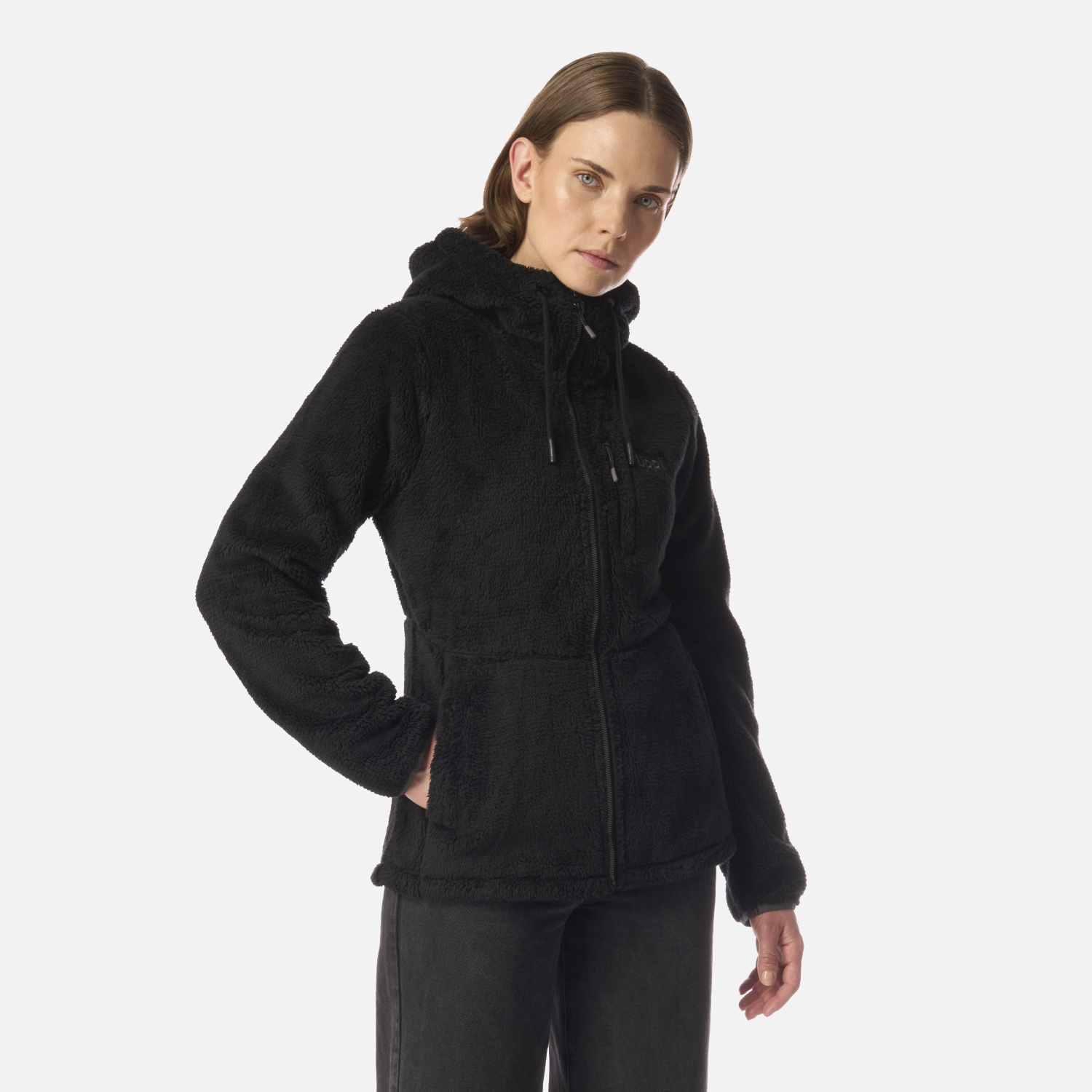 POLAR MUJER BEAR SHAGGY-PRO HOODY JACKET NEGRO LIPPI I26 - 1