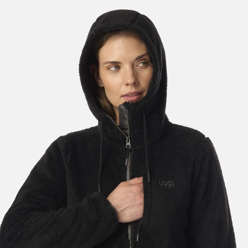 POLAR MUJER BEAR SHAGGY-PRO HOODY JACKET NEGRO LIPPI I26 - 4