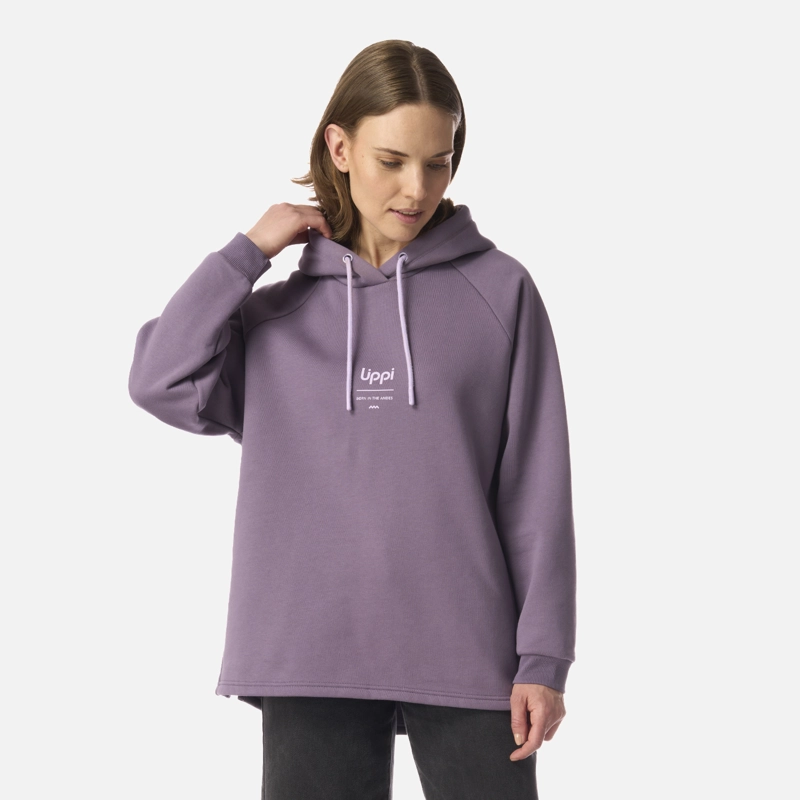 POLERON MUJER HEAVY DUTY HOODY SWEATSHIRT VIOLETA LIPPI I26 - 1