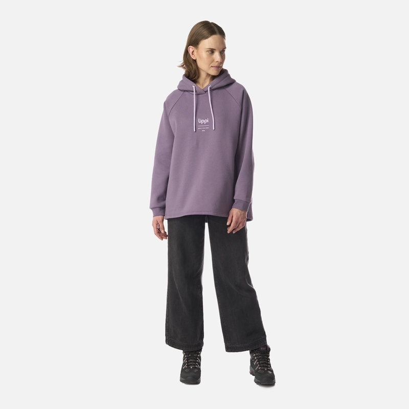 POLERON MUJER HEAVY DUTY HOODY SWEATSHIRT VIOLETA LIPPI I26 - 6