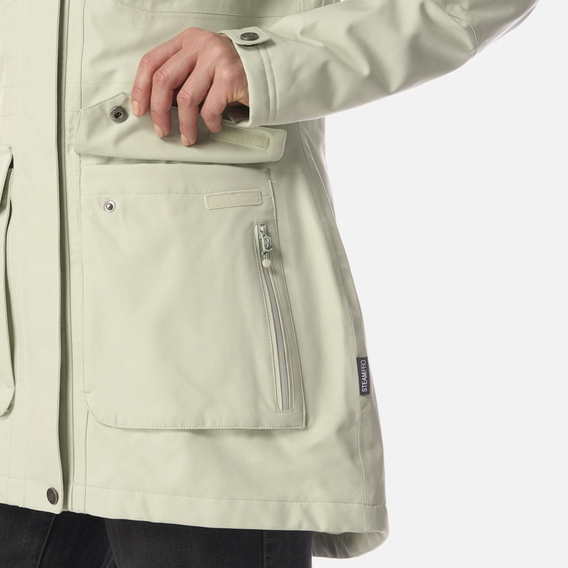 CHAQUETA MUJER ROBLE B-DRY HOODY JACKET VERDE AGUA MELANGE LIPPI I26 - 7