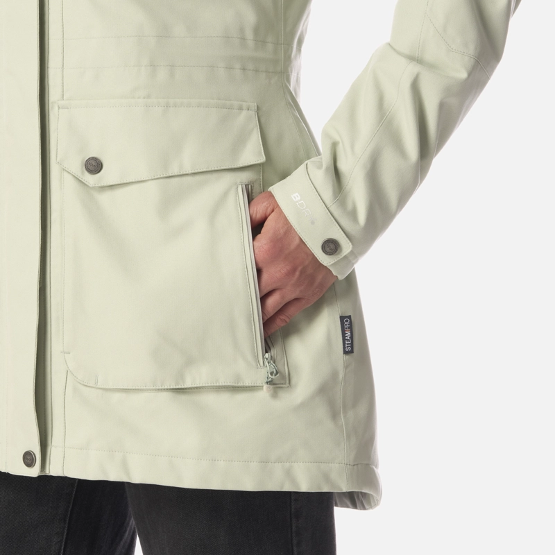 CHAQUETA MUJER ROBLE B-DRY HOODY JACKET VERDE AGUA MELANGE LIPPI I26 - 8