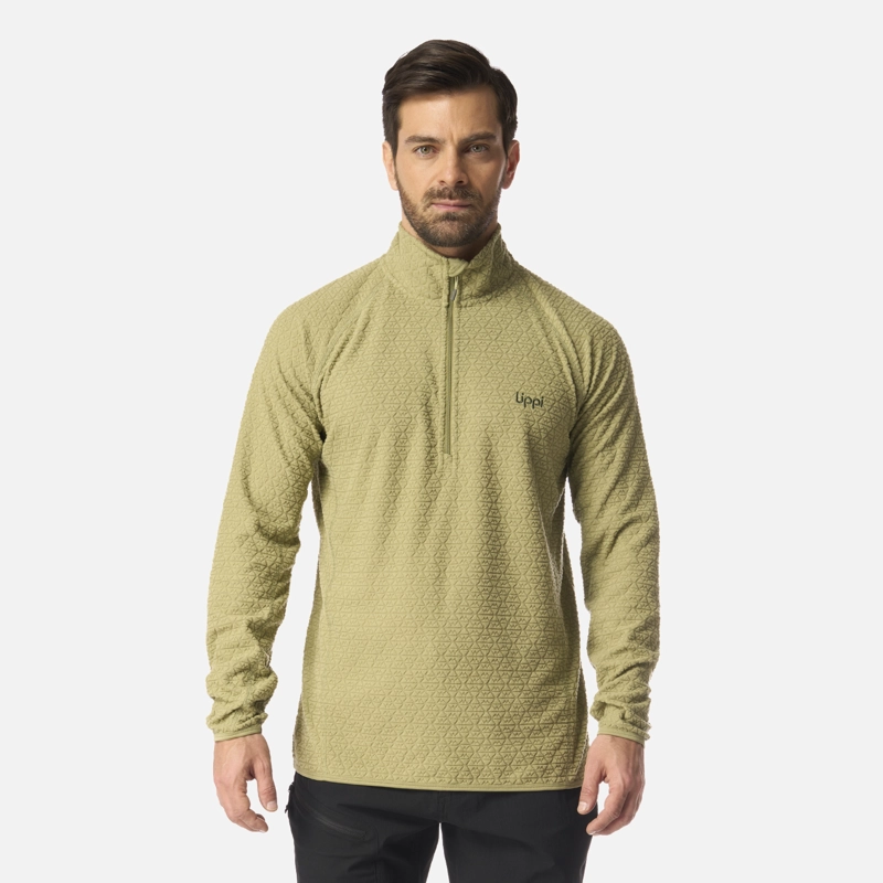 POLERON HOMBRE JACARANDA NANO-F 1/4 ZIP VERDE LIPPI I26 - 1