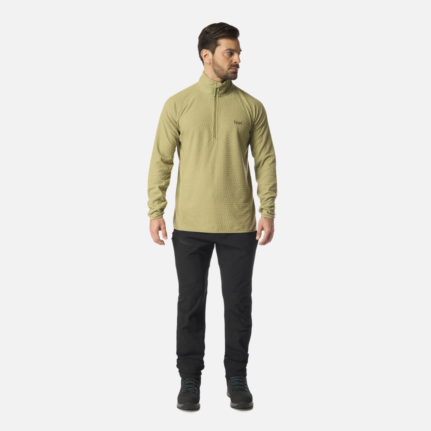 POLERON HOMBRE JACARANDA NANO-F 1/4 ZIP VERDE LIPPI I26 - 5