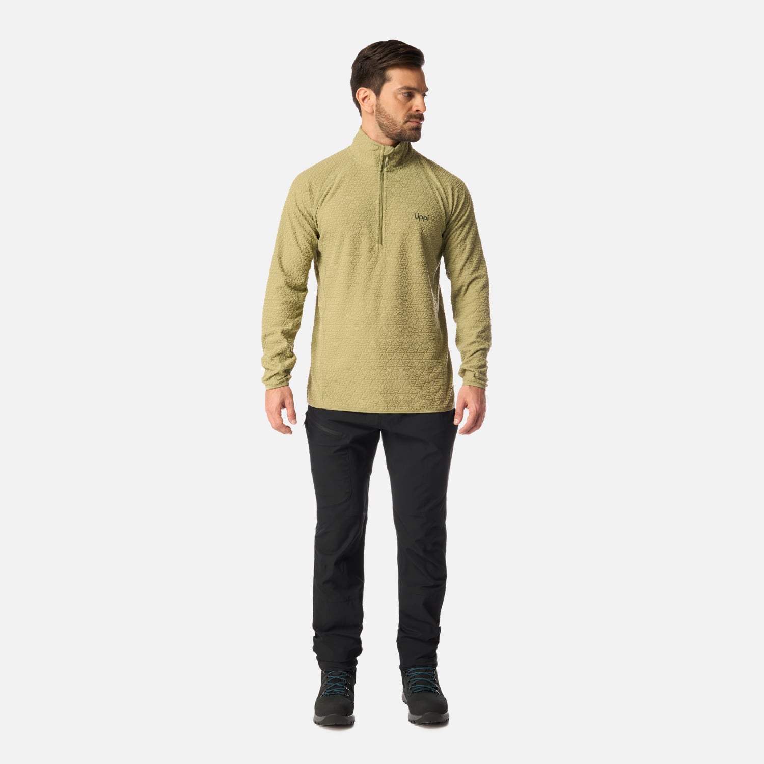 POLERON HOMBRE JACARANDA NANO-F 1/4 ZIP VERDE LIPPI I26 - 5