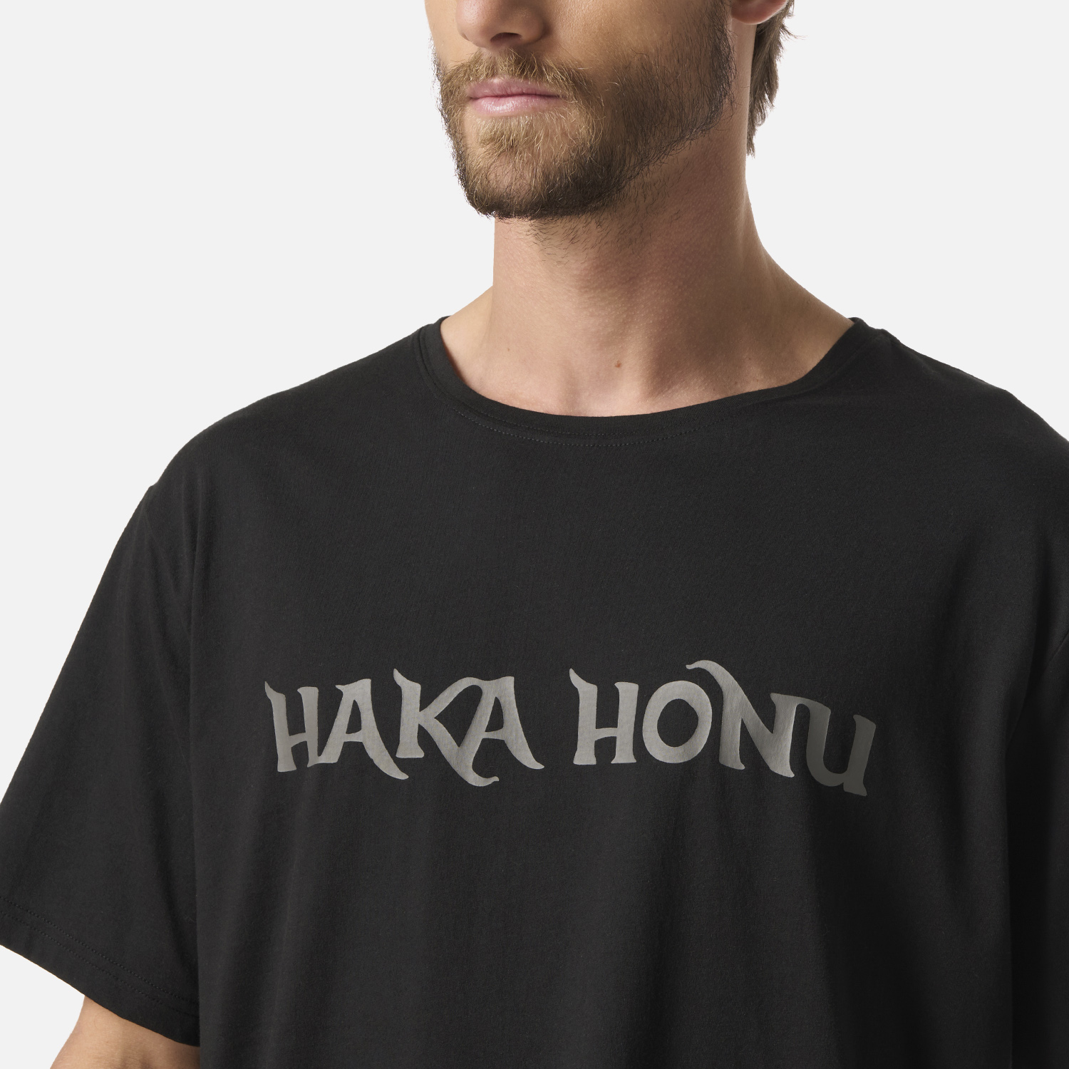 POLERA HOMBRE LOGO NEGRO HAKA HONU - 4