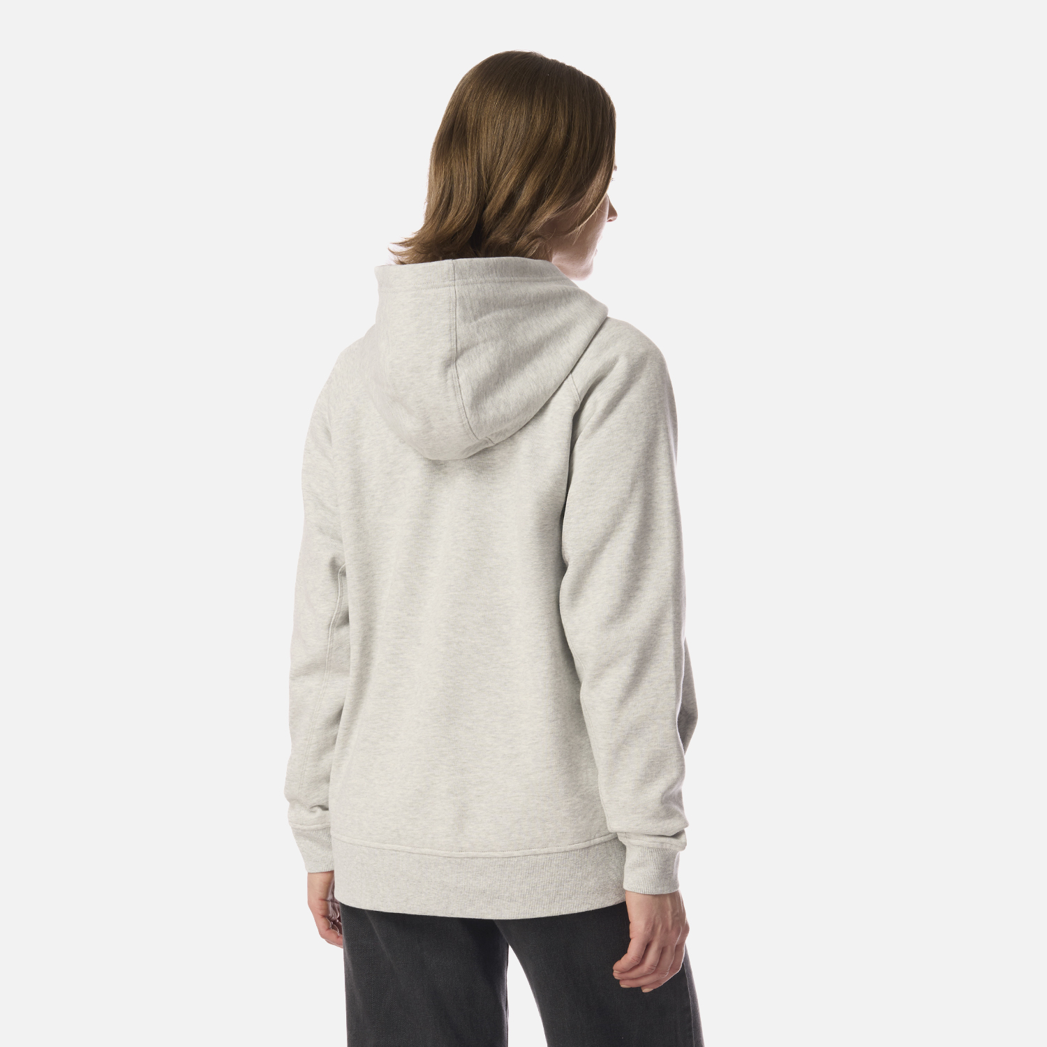 POLERON MUJER INSIGNE HOODY SWEATSHIRT FRONT PRINT GRIS CLARO MELANGE LIPPI I26 - 3