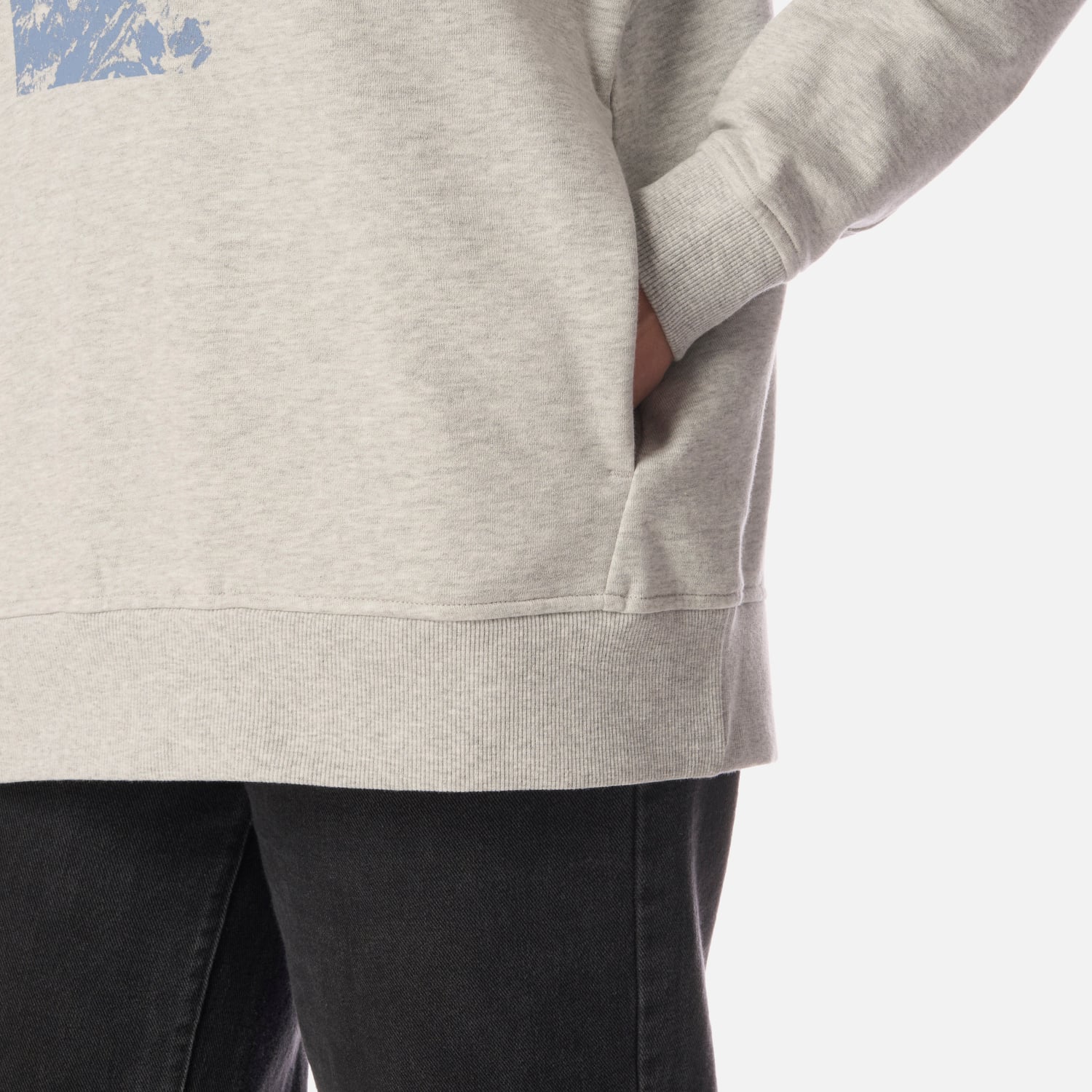 POLERON MUJER INSIGNE HOODY SWEATSHIRT FRONT PRINT GRIS CLARO MELANGE LIPPI I26 - 5