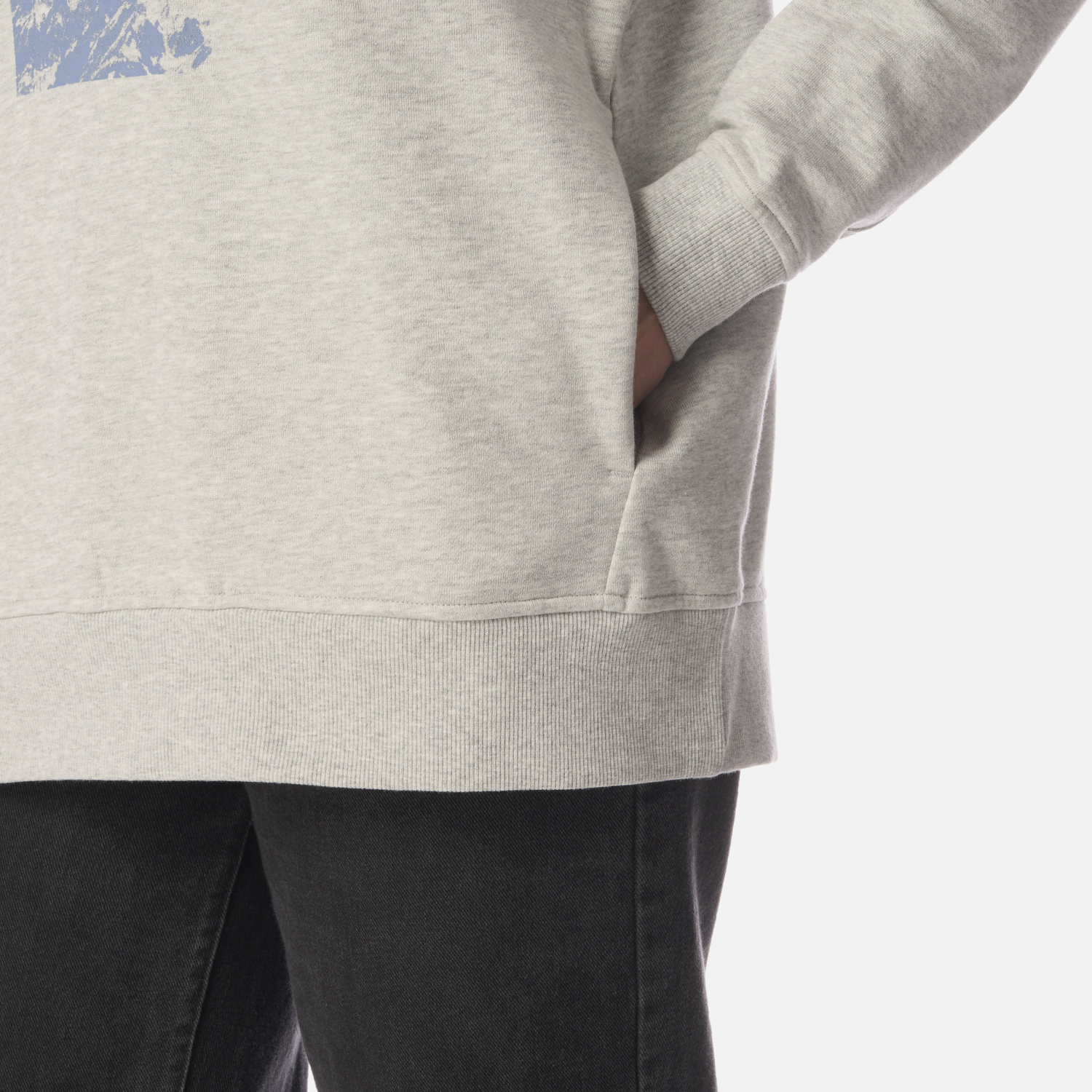 POLERON MUJER INSIGNE HOODY SWEATSHIRT FRONT PRINT GRIS CLARO MELANGE LIPPI I26 - 5