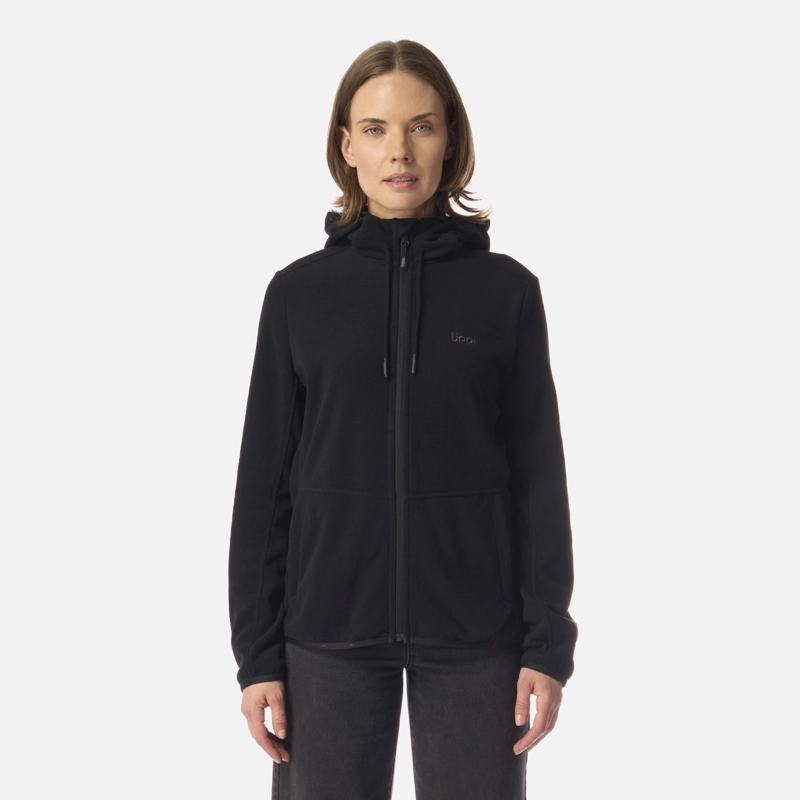 POLAR MUJER STRIPES NANO-F FULL ZIP HOODY NEGRO LIPPI I26 - 1