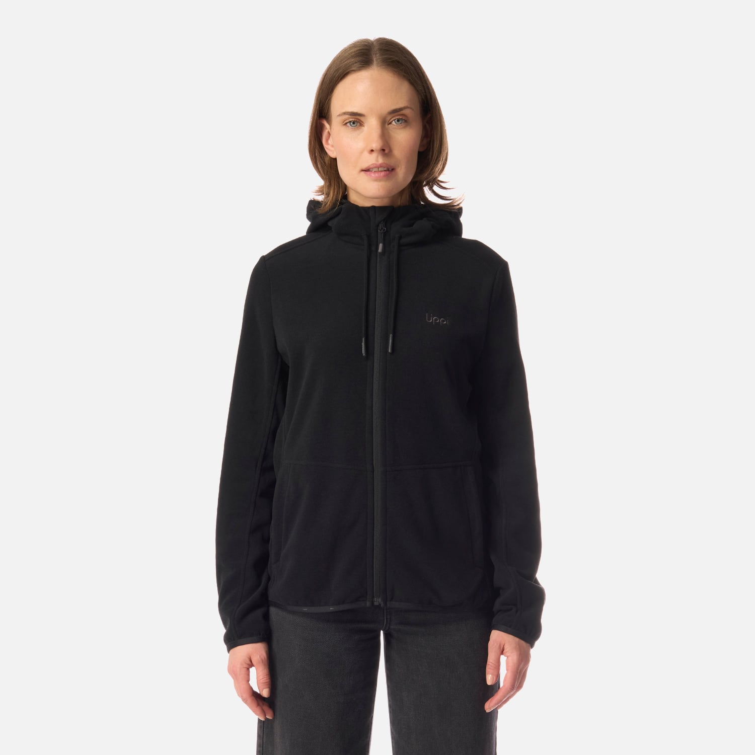 POLAR MUJER STRIPES NANO-F FULL ZIP HOODY NEGRO LIPPI I26 - 1