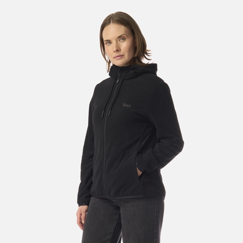 POLAR MUJER STRIPES NANO-F FULL ZIP HOODY NEGRO LIPPI I26 - 2