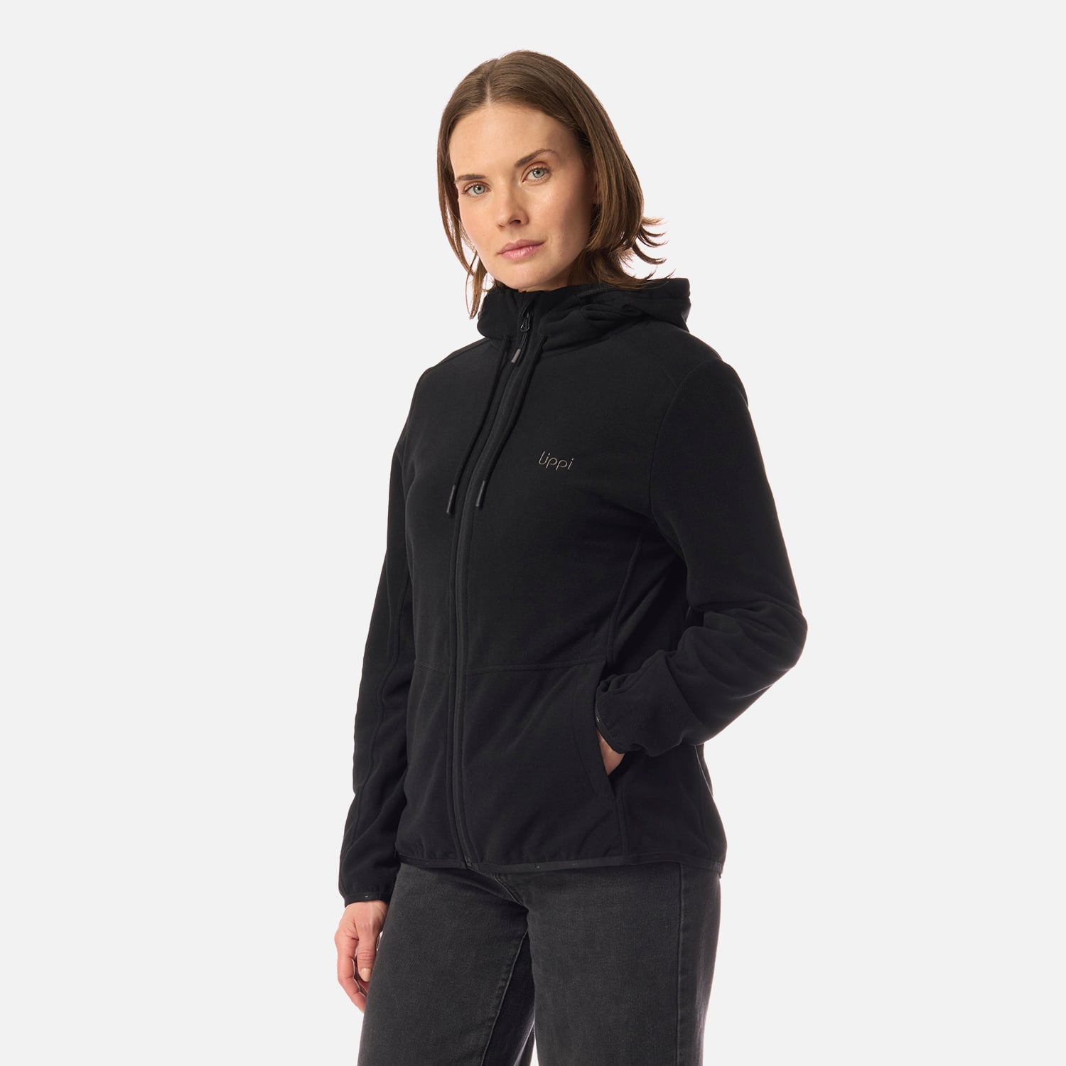 POLAR MUJER STRIPES NANO-F FULL ZIP HOODY NEGRO LIPPI I26 - 2