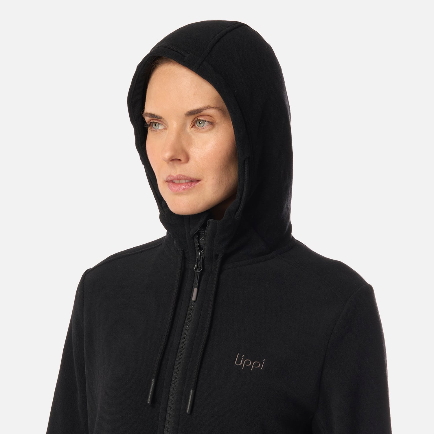 POLAR MUJER STRIPES NANO-F FULL ZIP HOODY NEGRO LIPPI I26 - 4