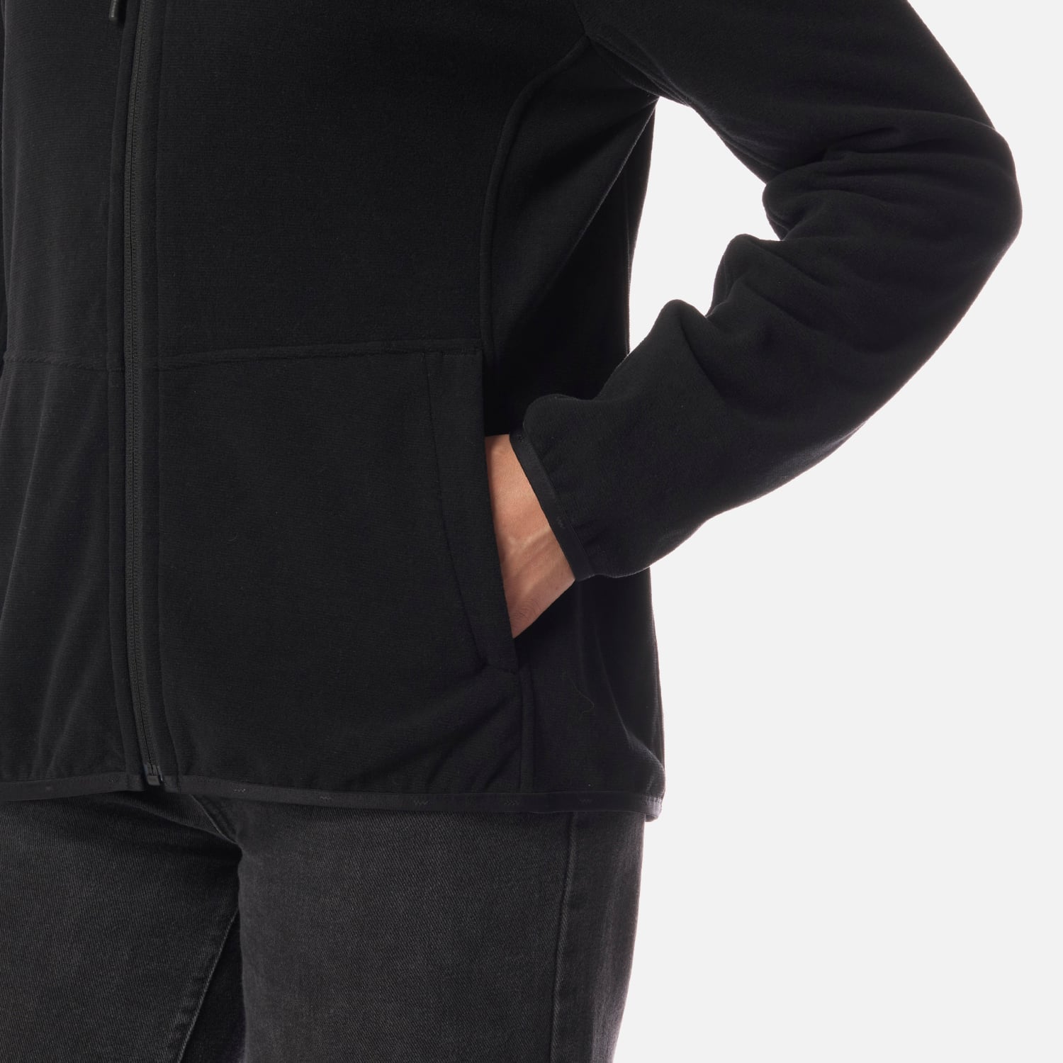 POLAR MUJER STRIPES NANO-F FULL ZIP HOODY NEGRO LIPPI I26 - 5