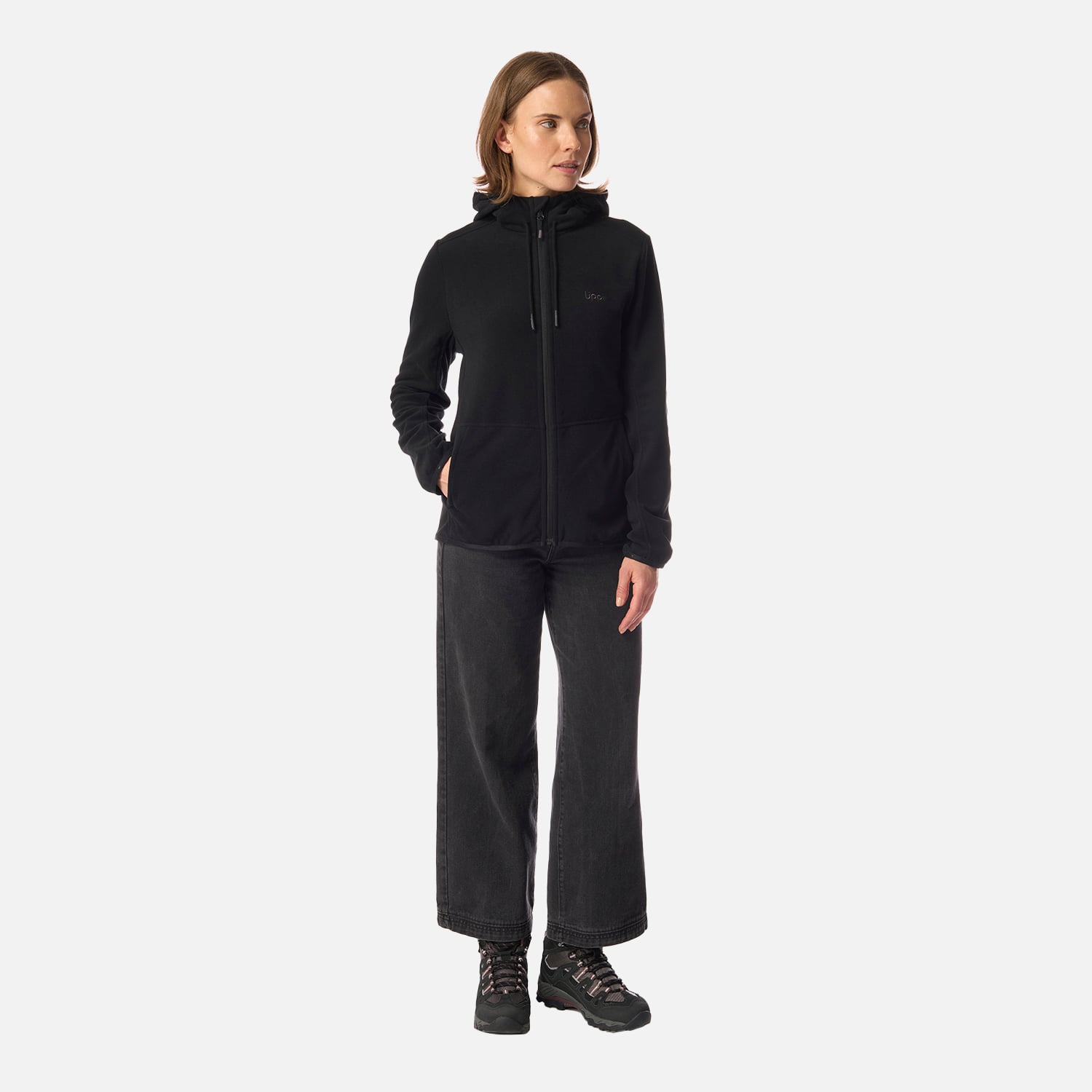 POLAR MUJER STRIPES NANO-F FULL ZIP HOODY NEGRO LIPPI I26 - 6